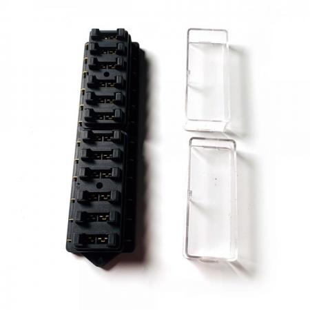 디바이스마트,커넥터/PCB > 핀헤더/IC 소켓 > 퓨즈홀더/퓨즈클립,SMG,차량용 퓨즈박스 12구 키트(1열) [SZH-JA024],퓨즈박스(퓨즈 포함)  / 12구 / 1열 / 단자 노출형 /  차량, 조명용으로 사용 / 투명커버O