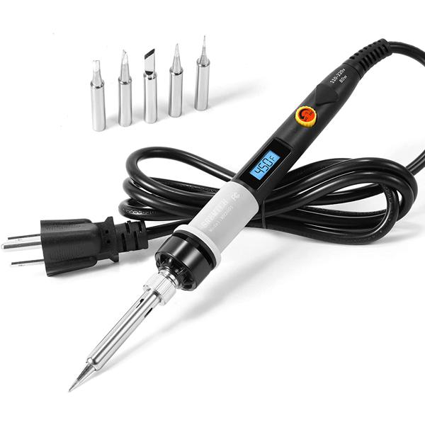 80W digital LCD Display soldering iron with on/off switch