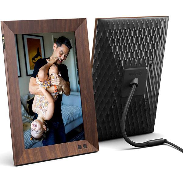Nixplay 10.1 Inch Smart Digital Picture Frame Wood Effect