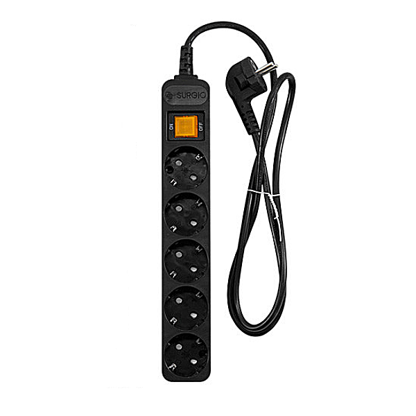 모노케어 블랙 멀티탭 [5구/ 접지/ 10A]