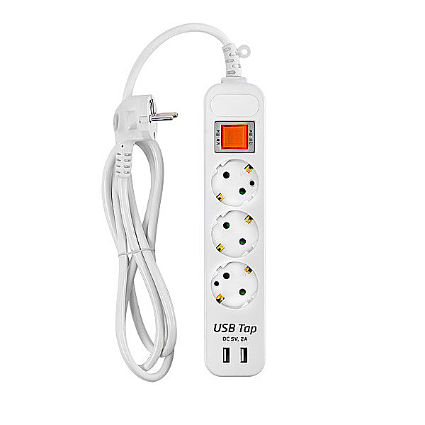 모노케어 USB 멀티탭 [3구/ 16A/ 접지] 1.5M