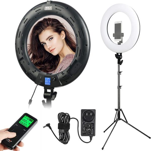 VILTROX3400LM Ring Light Kit with Stand(45W 18 inch ring light)
