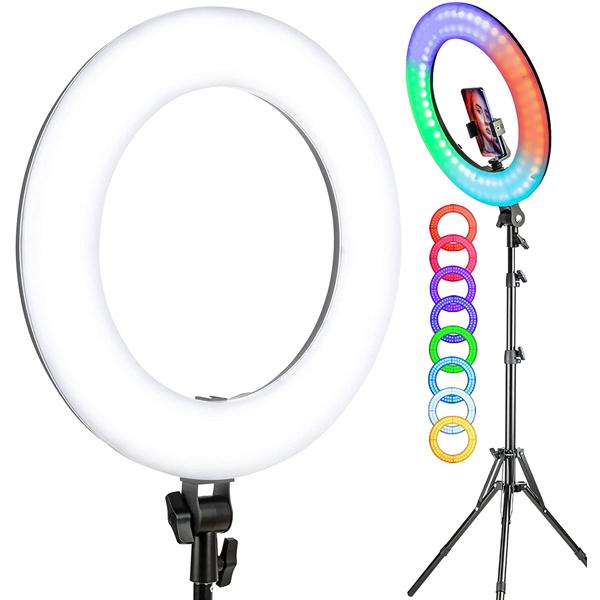 18inch RGB Ring Light kit with Stand(Ring light with RGB Mode)