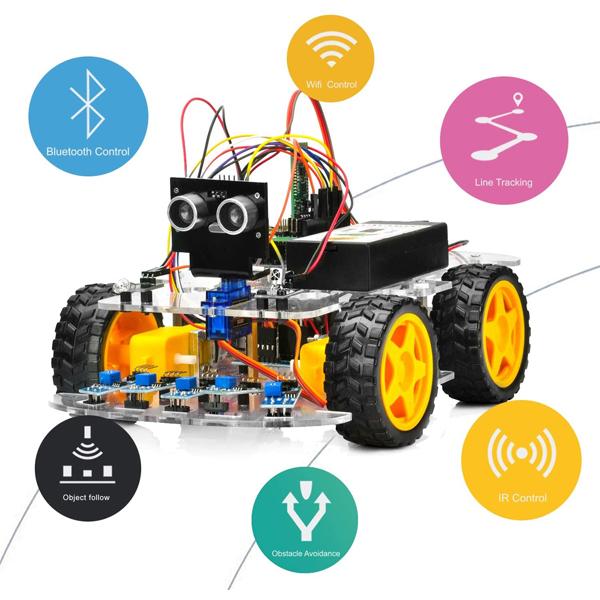 OSOYOO Robot Car Starter Kit for Arduino(V2.0 kit without battery)