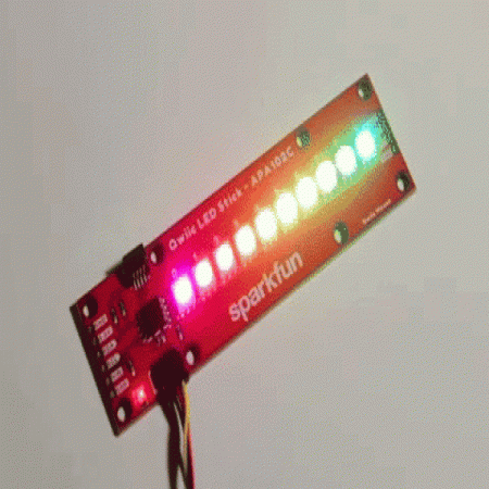 디바이스마트,MCU보드/전자키트 > 디스플레이 > LED,SparkFun,SparkFun Qwiic LED Stick - APA102C [COM-18354],주소 지정이 가능한 10개의 LED Stick / 개별 LED에 카운트를 바이너리로 표시 가능