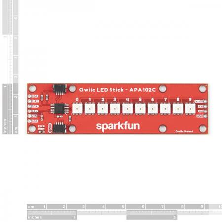 디바이스마트,MCU보드/전자키트 > 디스플레이 > LED,SparkFun,SparkFun Qwiic LED Stick - APA102C [COM-18354],주소 지정이 가능한 10개의 LED Stick / 개별 LED에 카운트를 바이너리로 표시 가능