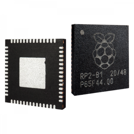 디바이스마트,,라즈베리파이,RP2040 - 라즈베리파이 Microcontroller,라즈베리파이 재단의 첫 번째 고성능, 저비용 MCU / 133MHz 듀얼 ARM Cortex-M0+ 코어 / 264kB 온 칩 SRAM / 30개의 다기능 GPIO 핀 / 주변기기 지원 확장을 위한 프로그래머블 I/O 하위시스템 / 일반적으로 사용되는 주변기기 전용 하드웨어 / 내부 온도 센서를 갖춘 4채널 ADC / 호스트 및 장치 지원 내장형 USB 1.1 / 7mm × 7mm 패키지 / RP2040TR7 / SC0908(7)