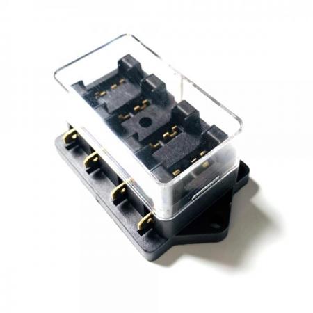 디바이스마트,커넥터/PCB > 핀헤더/IC 소켓 > 퓨즈홀더/퓨즈클립,SMG,차량용 퓨즈박스 4구 키트(1열)  [SZH-JA020],퓨즈박스(퓨즈 포함)  / 4구 / 1열 /  단자 노출형 /  차량, 조명용으로 사용 / 투명커버O