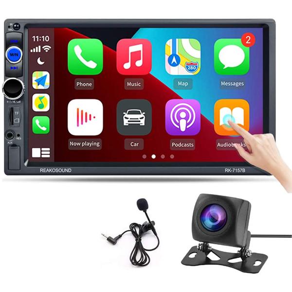 Hikity Car Stereo Double Din Car Play 7 Inch Touchscreen Radio