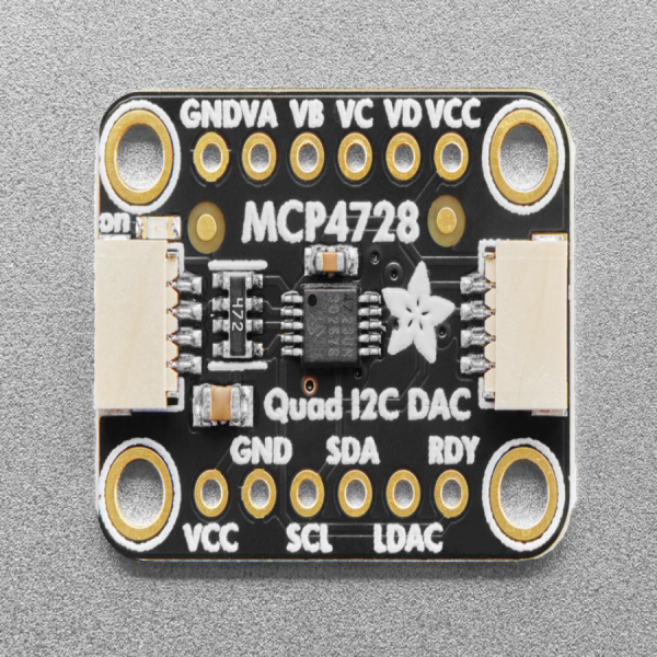 디바이스마트,MCU보드/전자키트 > 전원/신호/저장/응용 > ADC/DAC,Adafruit,Adafruit MCP4728 Quad DAC with EEPROM-STEMMA QT/Qwiic [ada-4470],EEPROM이 포함된 MCP4728 쿼드 DAC 브레이크아웃 보드 / 전원 작동: 2.7V ~ 5.5V