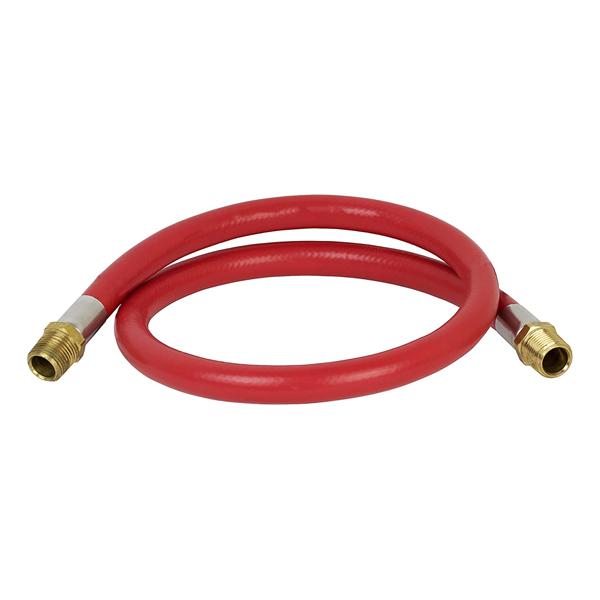 RED EPDM Synthetic Rubber Air & Water Hose(8 FT-Swivel Fitting)