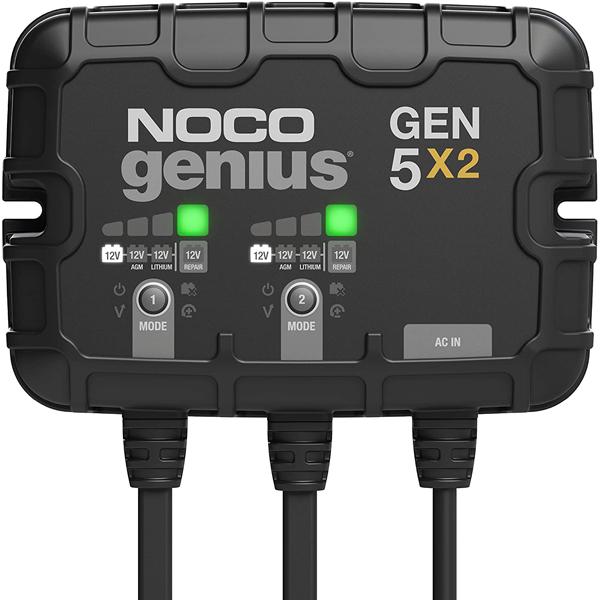 NOCO Genius GEN5X2, Fully-Automatic Smart Marine Charger