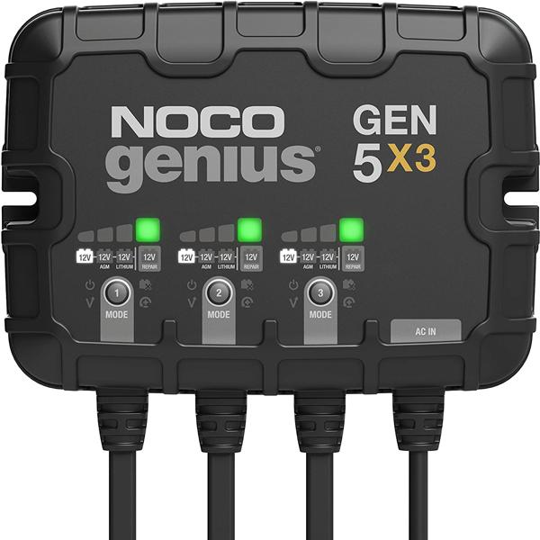 NOCO Genius GEN5X3, Fully-Automatic Smart Marine Charger