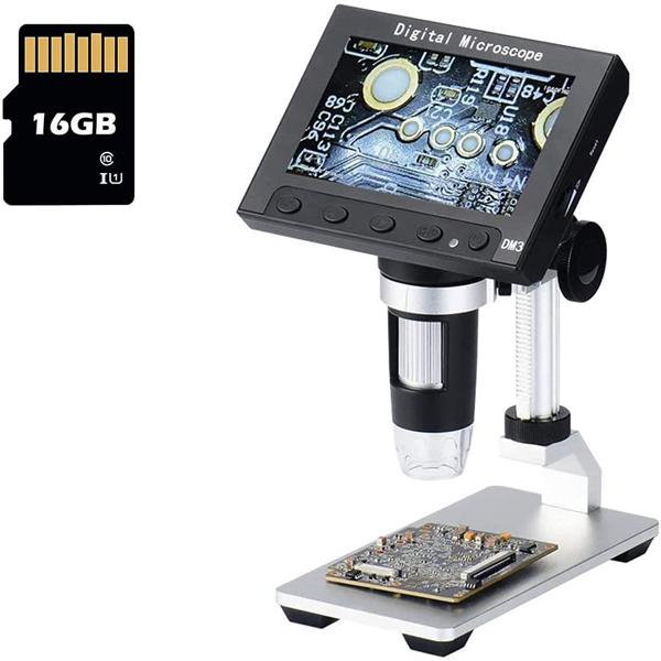 Jiusion DM3 4.3inch Screen Full Color HD LCD Digital USB Microscope