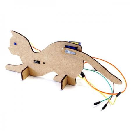 디바이스마트,MCU보드/전자키트 > 교육용키트/로봇 > 교육용키트,이엘사이언스,마이루프(MYLOOP) 고양이 센서 로봇,적외선 센서와 서보 모터가 설치된 고양이 로봇을 마이루프 코딩으로 제어하는 키트 입니다.