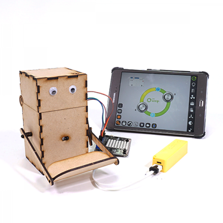 디바이스마트,MCU보드/전자키트 > 교육용키트/로봇 > 교육용키트,이엘사이언스,마이루프(MYLOOP) 먹보 로봇,적외선 센서와 서보모터를 이용하여 물체가 감지되었을 때 동작하는 로봇입니다