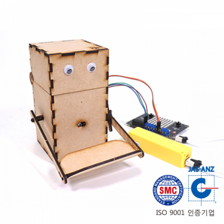 디바이스마트,MCU보드/전자키트 > 교육용키트/로봇 > 교육용키트,이엘사이언스,마이루프(MYLOOP) 먹보 로봇,적외선 센서와 서보모터를 이용하여 물체가 감지되었을 때 동작하는 로봇입니다