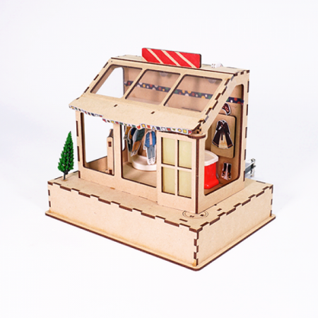 디바이스마트,MCU보드/전자키트 > 교육용키트/로봇 > 교육용키트,이엘사이언스,마이루프(MYLOOP) 옷 가게,자동으로 문이 열리고 거울이 있는 옷 가게를 만들어보세요.