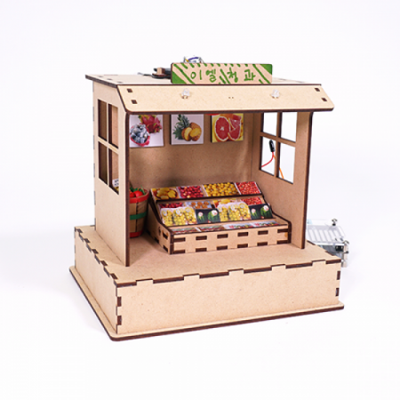 디바이스마트,MCU보드/전자키트 > 교육용키트/로봇 > 교육용키트,이엘사이언스,마이루프(MYLOOP) 과일 가게,과일 진열대가 움직이는 과일 가게입니다. 진열대 각도를 다양하게 해보세요.