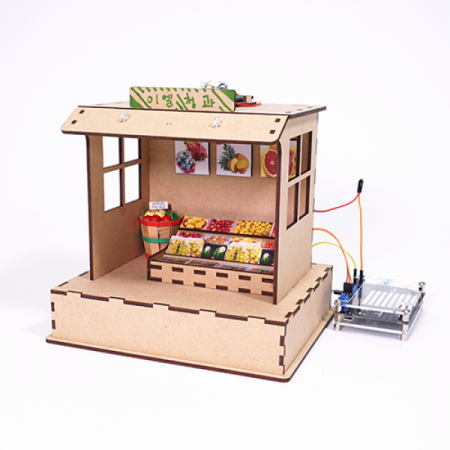 디바이스마트,MCU보드/전자키트 > 교육용키트/로봇 > 교육용키트,이엘사이언스,마이루프(MYLOOP) 과일 가게,과일 진열대가 움직이는 과일 가게입니다. 진열대 각도를 다양하게 해보세요.