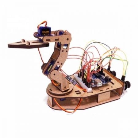 디바이스마트,오픈소스/코딩교육 > 아두이노 > 아두이노 교육용키트,이엘사이언스,아두이노 집게 로봇팔,아두이노 코딩으로 제어할 수 있는 4관절 로봇팔 키트 입니다.