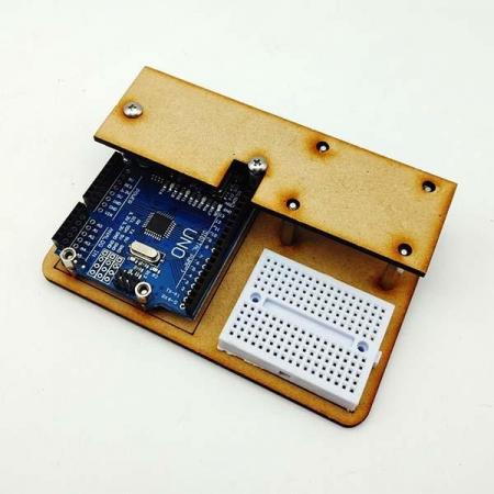 디바이스마트,오픈소스/코딩교육 > 아두이노 > 아두이노 교육용키트,이엘사이언스,아두이노 우노 거치대(A형),아두이노와 브레드보드를 함께 고정할 수 있는 지붕이 있는 거치대