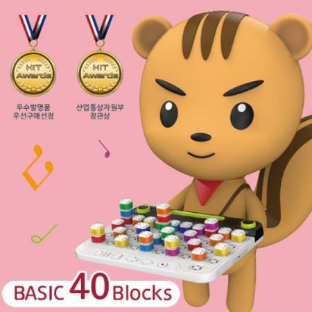 디바이스마트,오픈소스/코딩교육 > 코딩교육 키트/로봇 > 기타,도다랜드,도다랜드 뮤직블록 베이직 키트,도다랜드 뮤직블록 본체 + 블록 40개 구성 키트
