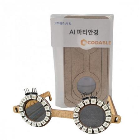 디바이스마트,오픈소스/코딩교육 > 코딩교육 키트/로봇 > 코더블,코드위즈,코드위즈 스팀키트 AI 파티안경 (코드위즈보드 미포함),인공지능을 활용한 네오 RGB LED 링타입 키트입니다.