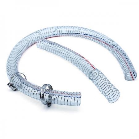 디바이스마트,화학/산업/안전 > 배관/호스/유.공압 > 호스/튜브 > 호스,유니즈,PVC 스프링 호스 19MMx3.5MM 1M,투명한 재질의 호스에 강선이 스프링 모양으로 삽입되어 있습니다.  또한 강선은 호스 내부에 있으며 돌출되어 있지 않습니다.  1롤에 50M 제품입니다.