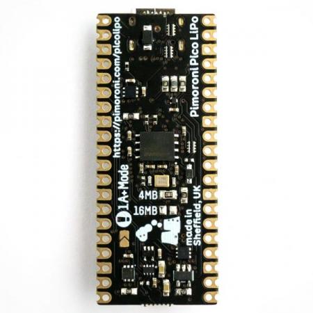 디바이스마트,오픈소스/코딩교육 > 파이썬/IoT 개발 보드 > RP2040/RP2350,Pimoroni,Pimoroni Pico LiPo – 4MB [PIM578],RP2040 기반의 4MB QSPI (XiP) 플래시가 탑재되어 있는 MCU 보드 / 입력 전압 범위 3V-5.5V
