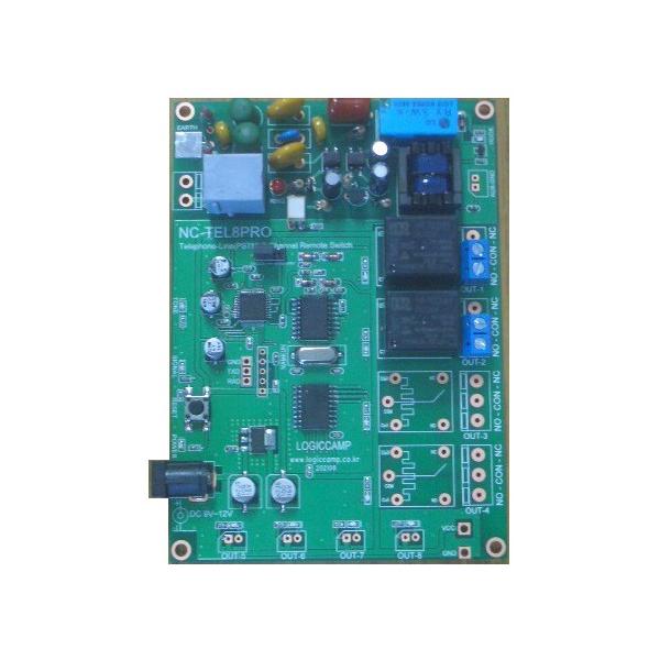 전화선(PSTN) 제어용 8채널 ON, OFF 원격 스위치, 일반전화기, 휴대폰으로 제어가능 (NC-TEL8PRO)