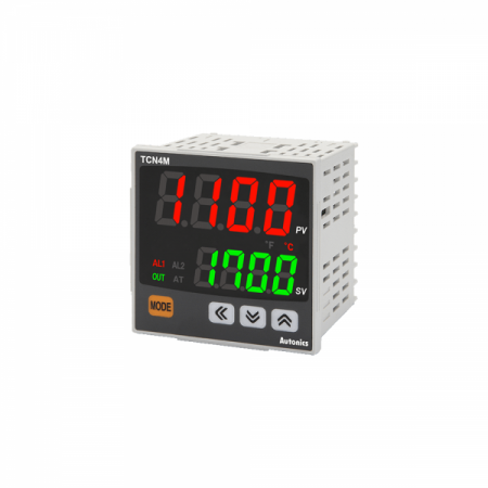 디바이스마트,스위치/부저/전기부품 > 산업용 스위치/제어 기기 > 온도조절기,(주)오토닉스,실속형 PID 온도조절기 TCN4M-22R(2단표시),PID제어온도조절기 / 2단 표시형, 터치 스위치 설정형 / 9999(4 digit) 7 세그먼트 LED / 외형크기:DINW72×H72mm / 전원전압:24VAC, 24-48VDC / 체결방식:볼트체결방식