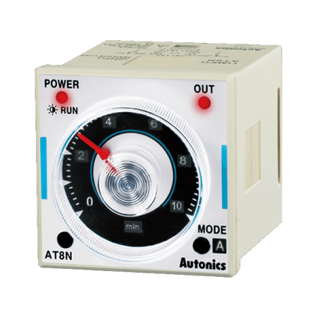 디바이스마트,스위치/부저/전기부품 > 산업용 스위치/제어 기기 > 카운터/타이머,(주)오토닉스,아날로그 타이머 AT8N-2 (Multi Function),Multi Function 아날로그 타이머 / 단자구성:8Pin 플러그 / 전원전압:24VAC, 24VDC / 동작방식:시간설정