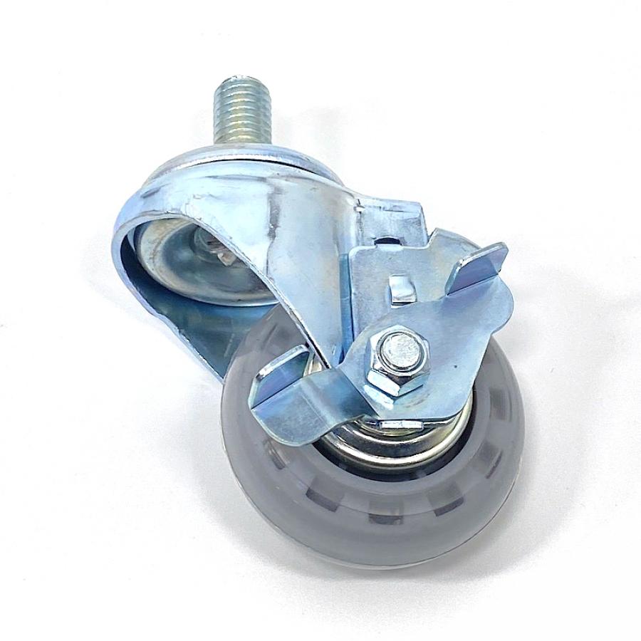 3인치 경하중용 무소음 캐스터 (인라인-국내산) 인라인 1EA 타입 회전 브레이크형