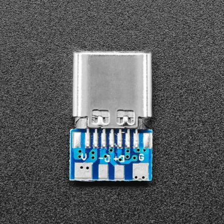 디바이스마트,MCU보드/전자키트 > 통신/네트워크 > USB관련,Adafruit,Simple USB C Socket Breakout [ada-5180],USB C타입 브레이크아웃 / 치수: 14.5mm x 9.2mm x 3.2mm