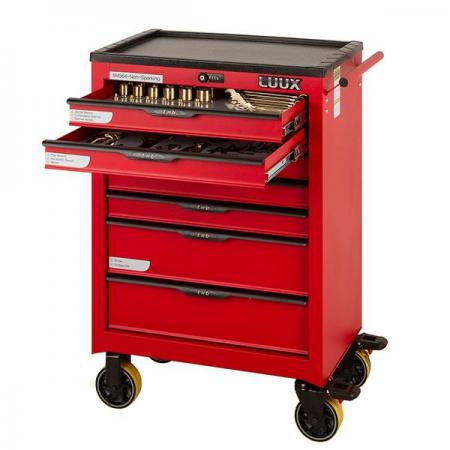 디바이스마트,수공구/전자공구/전동공구 > 전자공구 > 공구가방/공구세트 > 공구세트,LUUX,이동형 공구세트(절연/방폭) - SMS61,7단 서랍을 사용한 절연 및 방폭 공구세트 / 도난 방지를 위한 잠금 장치 기능 / 61pcs 구성