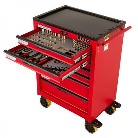 디바이스마트,수공구/전자공구/전동공구 > 전자공구 > 공구가방/공구세트 > 공구세트,LUUX,이동형 공구세트(절연/방폭) - SMS61,7단 서랍을 사용한 절연 및 방폭 공구세트 / 도난 방지를 위한 잠금 장치 기능 / 61pcs 구성