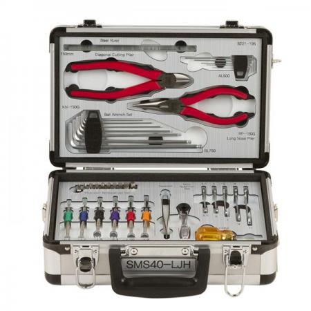 디바이스마트,수공구/전자공구/전동공구 > 전자공구 > 공구가방/공구세트 > 가방형,LUUX,가방형 공구세트(전기/전자) - SMS40-LJH,보관 및 휴대가 간편한 전문가용 전자 공구 가방 세트 / 도난 방지를 위한 잠금 장치 기능 / 11종 40pcs 구성
