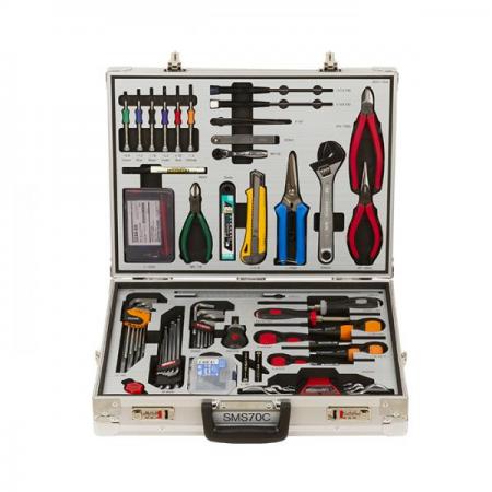 디바이스마트,수공구/전자공구/전동공구 > 전자공구 > 공구가방/공구세트 > 가방형,LUUX,가방형 공구세트(종합정비) - SMS70C,보관 및 휴대가 간편한 전문가용 종합 정비 공구 세트 / 도난 방지를 위한 잠금 장치 기능 / 31종 86pcs 구성