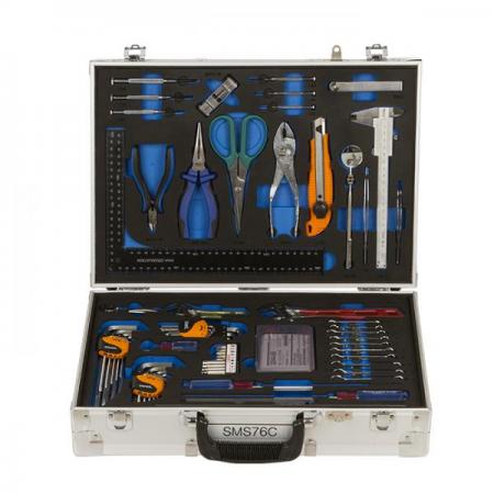 디바이스마트,수공구/전자공구/전동공구 > 전자공구 > 공구가방/공구세트 > 가방형,LUUX,가방형 공구세트(종합정비) - SMS76C,보관 및 휴대가 간편한 종합 정비 공구 세트 / 도난 방지를 위한 잠금 장치 기능 / 29종 76pcs 구성