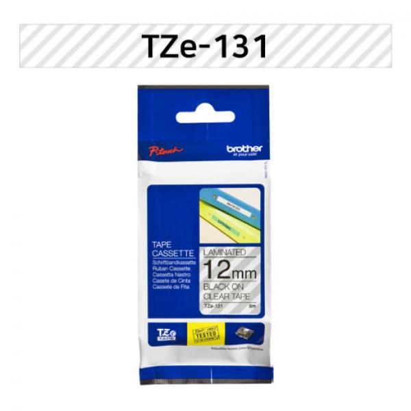 라벨테이프 TZe-131(투명바탕/검정글씨/12mm)