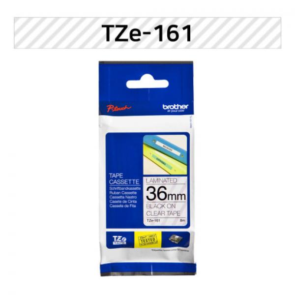 라벨테이프 TZe-161(투명바탕/검정글씨/36mm)