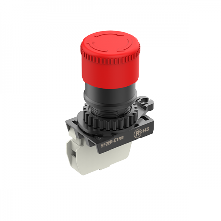 디바이스마트,스위치/부저/전기부품 > 산업용 스위치/제어 기기 > 제어/안전 스위치 > 비상 정지 스위치(22파이 이하),(주)오토닉스,비상정지버튼 SF2ER-E1RB (무표시),비상정지버튼스위치 / 푸쉬-록,턴-리셋 / 버튼형태:D30(short head, 비조광형) / 적색 / 접점:B접점 1개 / 타입:무표시 / 정격전압:110VAC, 220VAC, 24VDC