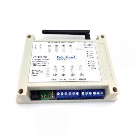 디바이스마트,MCU보드/전자키트 > 통신/네트워크 > RF/LoRa,라디오리써치,산업용 무선 콘트롤러, 인증 송신모듈 내장 (DW447IO),사용 주파수대 : 447.8625MHz ~ 447.9875MHz / Swivel Antenna