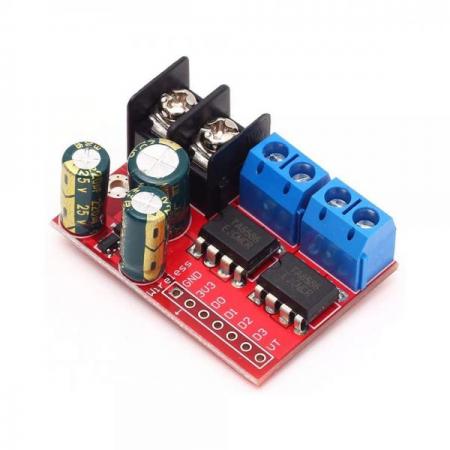 디바이스마트,기계/제어/로봇/모터 > 모터드라이버 > DC모터 드라이버 > 100W 이하 DC모터 드라이버,OEM,70W+70W 5A L298N 듀얼채널 DC모터 드라이버 [ZK-5AD],70W+70W 5A 듀얼채널 DC모터 드라이버 / 모터전압 : 3V ~ 14V / 제어전압 : 2.2V ~ 6V / 최대전류 : (peak) 9A / 크기 : 38mm × 27mm × 14mm