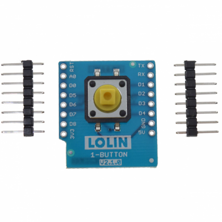 디바이스마트,오픈소스/코딩교육 > 파이썬/IoT 개발 보드 > WeMos > WeMos 정품보드/모듈,WeMos,[정품] WeMos D1 Mini용 버튼 실드 1-Button Shield V2.1.0,wemos.cc 공식 판매페이지에서 구매한 정품 /  WeMos D1 미니용 버튼 쉴드