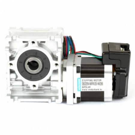 디바이스마트,기계/제어/로봇/모터 > 모터드라이버 > 스텝모터 드라이버 > 브랜드(모터뱅크) 스텝모터 드라이버,MotorBank,스텝모터 드라이버일체형 웜기어 모터 SBD20N-NMRV30-NK266,드라이버 일체형 57mm 웜감속 기어 / 스테핑모터 모터바리오 동일치수 보급형 웜감속기어 1/100외 다양한 감속비