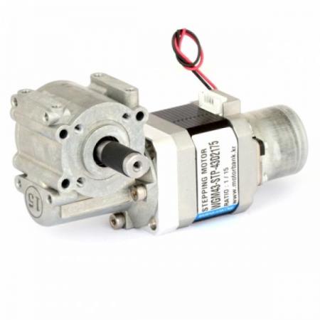 디바이스마트,기계/제어/로봇/모터 > 모터드라이버 > 스텝모터 드라이버 > 브랜드(모터뱅크) 스텝모터 드라이버,MotorBank,Brake 장착 웜감속기어 스테핑모터 WGM43-STP-43D2175 시나노겐시 1.8도,Φ43mm 웜감속기어 스테핑모터 / B타입 브레이크장착 고출력 스테핑모터