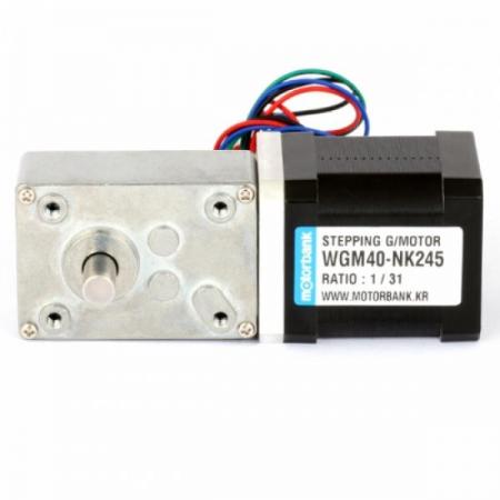 디바이스마트,기계/제어/로봇/모터 > 모터드라이버 > 스텝모터 드라이버 > 브랜드(모터뱅크) 스텝모터 드라이버,MotorBank,웜기어 스테핑모터 WGM40-NK245,소형 웜감속 기어 스테핑모터 / 2상 바이폴라 볼베어링 자동화기기