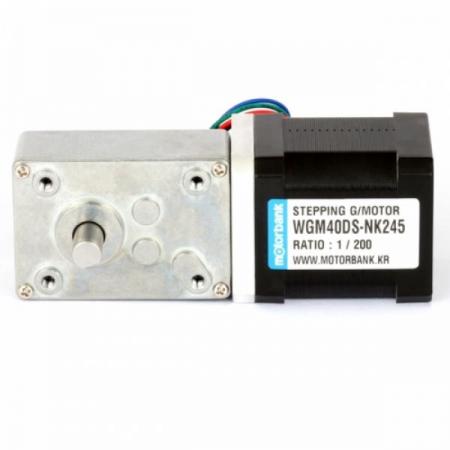 디바이스마트,기계/제어/로봇/모터 > 모터드라이버 > 스텝모터 드라이버 > 브랜드(모터뱅크) 스텝모터 드라이버,MotorBank,웜기어 스테핑모터 WGM40DS-NK245 양축샤프트,소형 웜감속 기어 스테핑모터 / 2상 바이폴라 양축샤프트 올메탈기어 볼베어링 자동화기기